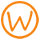 Will Washington Logo is an orange circle with an orange W in the middle